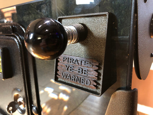 JJP Pirates of the Caribbean "Pirates Be Warned" custom shooter plate sign!