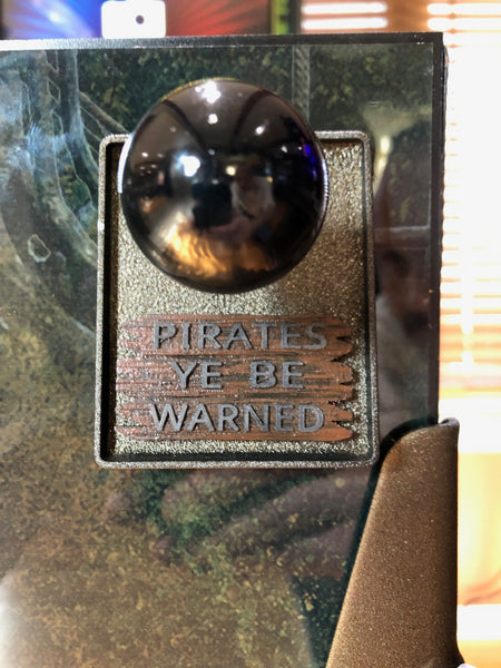 JJP Pirates of the Caribbean "Pirates Be Warned" custom shooter plate sign!