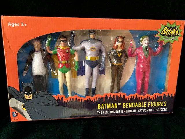 NIB Batman 66 Classic TV Series Bendable Figures, or Toppers gone Wild!!!